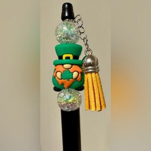 Leprechaun St. Patrick’s Day Lucky Irish Handcrafted Unique Beaded Writing Pen